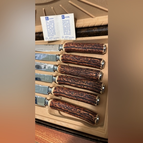 Vintage Glo Hill Canadian made knife set with certificate - Picture 2 of 4